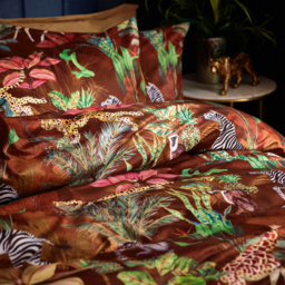 Aranya Exotic Animal Velvet Duvet Cover Set - Rust / Single - thumbnail 5
