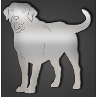 Labrador Retriever Style 1 Silver Acrylic Mirror - Silver