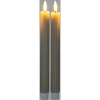 Luxe Collection Natural Glow Taupe Ribbed  Candles - Taupe