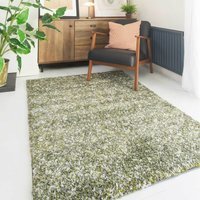 Super Soft Mottled Shaggy Area Rug - Dark Green / 110 x 60cm - image 1