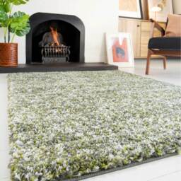 Super Soft Mottled Shaggy Area Rug - Dark Green / 110 x 60cm - thumbnail 2