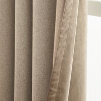 Verso Suede Blackout Eyelet Curtains - Mocha / 168cm / 183cm - image 1