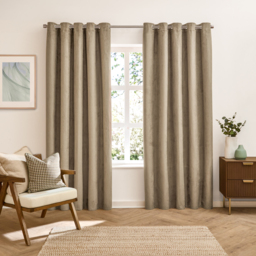 Verso Suede Blackout Eyelet Curtains - Mocha / 168cm / 183cm - thumbnail 5