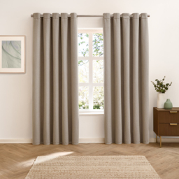 Verso Suede Blackout Eyelet Curtains - Mocha / 168cm / 183cm - thumbnail 3