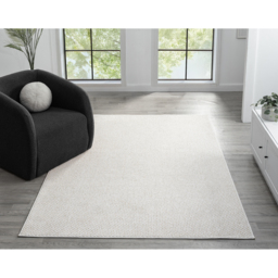 Avior Washable Mottle Living Room Area Rug - Loop Pile Pebble Design Cream Rug - Cream / 230cm - thumbnail 3