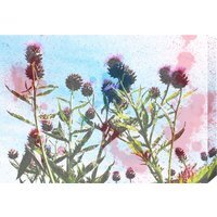 Reaching for the Sky by East Urban Home Graphic Art Wrapped on Canvas - Blue / 92cm - image 1