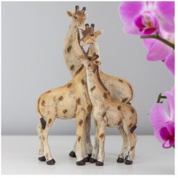 Spotted Giraffe Family Ornament Mother's Day Gift - Brown - thumbnail 3