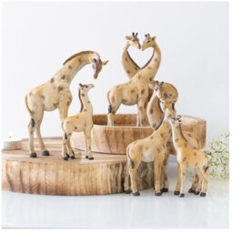 Spotted Giraffe Family Ornament Mother's Day Gift - Brown - thumbnail 4