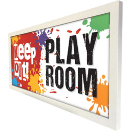 Wall Art Framed Print Kid's Room Keep Out Play Room - White - thumbnail 2