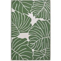 Homescapes Outdoor Rug Luxury Waterproof Reversible, Green Ada Botanical - Green / 240cm