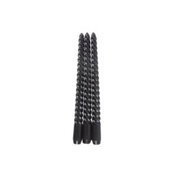 Set of 3 Dark Romance Twist Taper Candles for Gothic Decor - Black - thumbnail 5