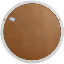 Large Natural Industrial Round Wooden Windowpane Mirror - Brown - thumbnail 5