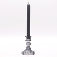 Vintage Midnight Candle Holder Elegant Dinner Decor Long Lasting Charm - Grey - thumbnail 1