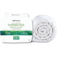 1.5 Tog Ocean Breeze Rich Polycotton Summer Cool Duvet - Blue / Single - image 1