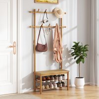 Bamboo Coat Rack - Natural