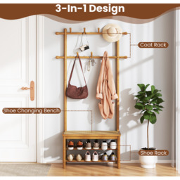 Bamboo Coat Rack - Natural - thumbnail 4
