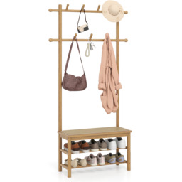 Bamboo Coat Rack - Natural - thumbnail 2