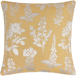 Sophia Floral Jacquard Cushion - Gold / 80 Polyester 20 Feather - thumbnail 2