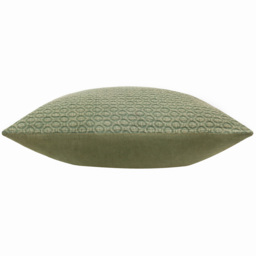Tryfan Textured Cotton Cushion - Olive / Polyester - thumbnail 3