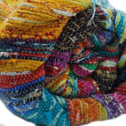 Luxury Blue Rag Rug Soft Durable Stylish Floor Covering - Multi - thumbnail 4