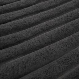 Faux Fur Thick Rib Throw - Charcoal - thumbnail 2