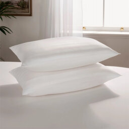 Satin Stripe Luxury Pillows - White / 2 - thumbnail 2