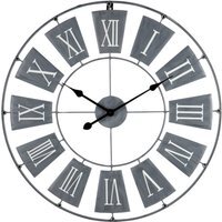 Vitus 70cm Dia Grey Metal Small Wall Clock - Grey