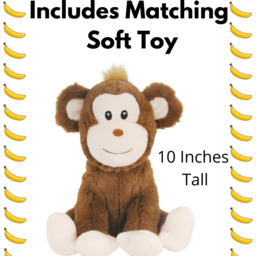 Kids Animal Sleeping Bag With Pillow And Monkey Plush Toy - Blue - thumbnail 5