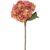 Balmoral Silk Hydrangea Stem 45cm - Orange - thumbnail 1