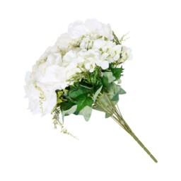 Rose Hydrangea Flower Bunch - White - thumbnail 5
