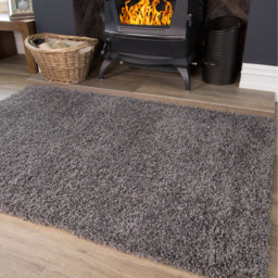 Soft Value Shaggy Pile Area Rug - Slate Grey / 320 x 240cm - thumbnail 2