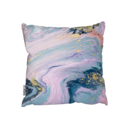 Pink  Blue Marble Outdoor Cushion - Purple / 60cm - thumbnail 2