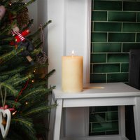 Round Vanilla Pillar Candle Cream - Natural / 110hr - thumbnail 1