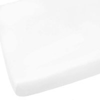 Junior Joy Cot Bed Cotton Fitted Sheet Pack of 2 - White - image 1