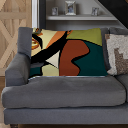 Cubism Art Style, Politician Blanket - Orange - thumbnail 3