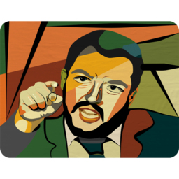 Cubism Art Style, Politician Blanket - Orange - thumbnail 2