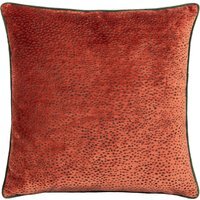 Estelle Spotted Cushion - Paprika/Teal / 80 Polyester 20 Feather