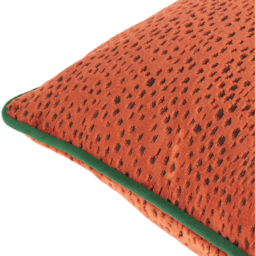 Estelle Spotted Cushion - Paprika/Teal / 80 Polyester 20 Feather - thumbnail 5