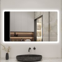 LED Bathroom Mirror Rectangle - White / 100cm - thumbnail 1