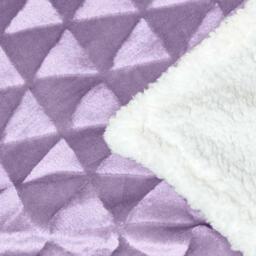 Homescapes Geometric Triangle Velvet Throw - Lavender / 230cm - thumbnail 3