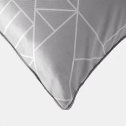 Pack of Matte Velvet Mason Geo Cushion Covers - Grey / 2 - thumbnail 3