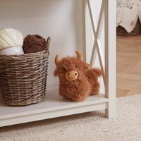 Highland Cow Soft Doorstop - Brown
