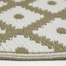 Homescapes Outdoor Rug Luxury Waterproof Reversible, Green May Geometric - Olive Green / 200cm - thumbnail 3