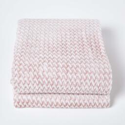 Homescapes Mora Faux Fur Velvet Throw - Pastal Pink / 160cm - thumbnail 3