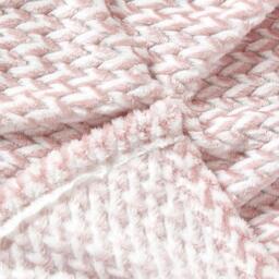 Homescapes Mora Faux Fur Velvet Throw - Pastal Pink / 160cm - thumbnail 2