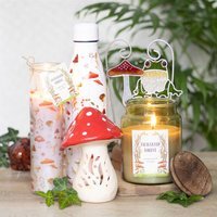 Whimsical Mushroom Tealight Candle Holder - Red