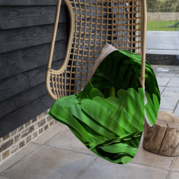 Natural Dark Green Leaves, Long Slender Green Leaves Blanket - Green - thumbnail 4