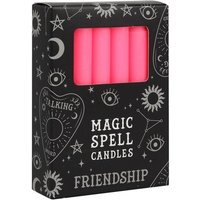 Set Of 12 Friendship Spell Candles - Pink