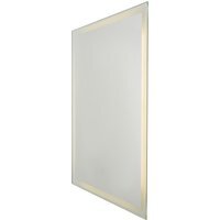 Dux Bathroom Rectangle LED Mirror with Touch Demist - Silver