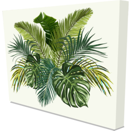 Leafs canvas print - Green / 31cm / 46cm - thumbnail 2